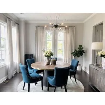 ChadMade Custom Curtain Drapery Polyester Linen Curtain, for Traverse Rod & Rod & Track, Living Room Curtain Dining Room Drape, Drapery Panel for Bedroom Patio Door,Tallis Collection (1 Panel)