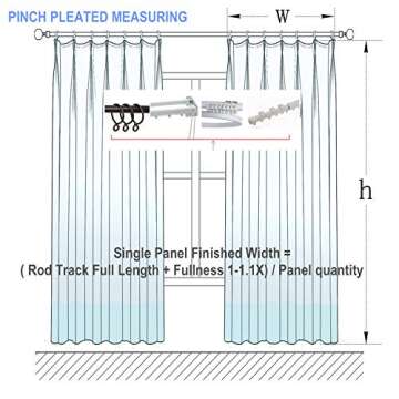 ChadMade Custom Curtain Drapery Polyester Linen Curtain, for Traverse Rod & Rod & Track, Living Room Curtain Dining Room Drape, Drapery Panel for Bedroom Patio Door,Tallis Collection (1 Panel)