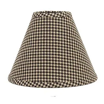 Home Collection by Raghu Newbury Gingham Black Lampshade 14"