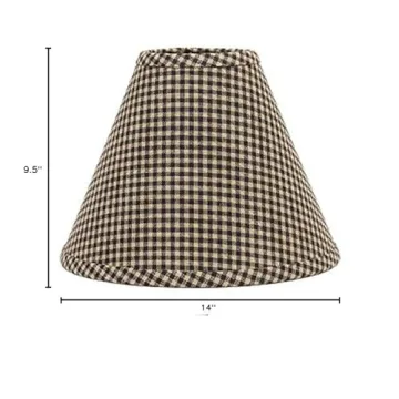 Raghu Newbury Gingham Black Lampshade - Elegant Lighting