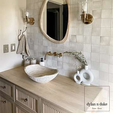 Set of 2 White Ceramic Vase, Vases for Pampas Grass, Vases Home Decor, White Vases for Decor, Ceramic Vase Set, Boho Decor, Vase Decor, Shelf Decor, Table Decor, Mantle Decor, Bookshelf Decor