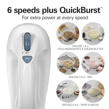 Hamilton Beach 6-Speed Hand Mixer with Whisk & Beaters