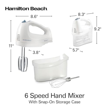 Hamilton Beach 6-Speed Hand Mixer with Whisk & Beaters