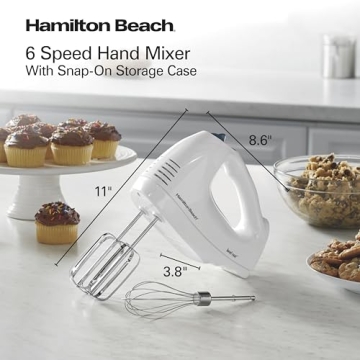 Hamilton Beach 6-Speed Hand Mixer with Whisk & Beaters