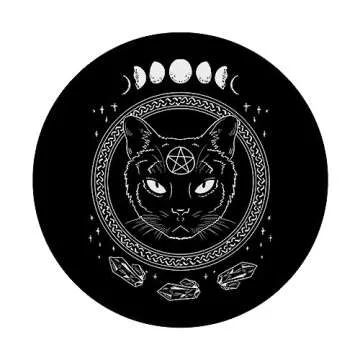 BoredKoalas Moon Cat Retro Phone Grip for Goth Lovers