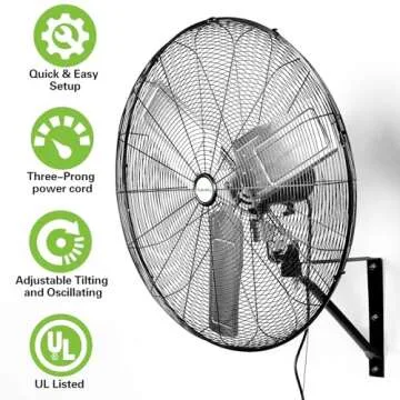 High Velocity 3-Speed Wall Fan for Commercial Spaces