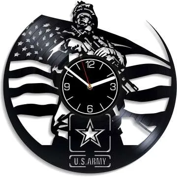 U.S. Army Vinyl Record Wall Clock - Unique Gift