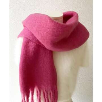 HONGWANG Cashmere Feel Winter Scarf for Women