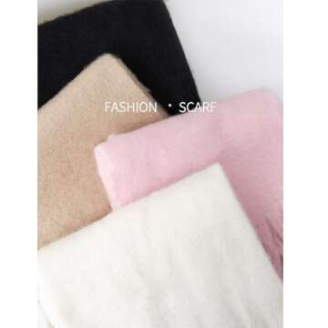 HONGWANG Cashmere Feel Winter Scarf for Women