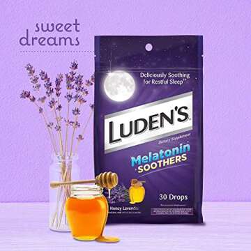Ludens Melatonin Soothers, Honey Lavender Flavor, 30 Count
