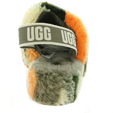 UGG Women's Fluff Yeah Slide CALI Collage Slipper, Olive, 7