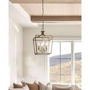 Minka Lavery 4-Light Brio Gold Ceiling Pendant Chandelier