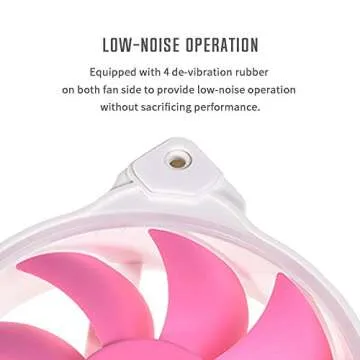 ID-COOLING ZF-12025-PINK Case Fan 120mm 5V 3 PIN ARGB Cooling Fan MB Sync, 4 PIN PWM Speed Control Fans for Radiator/CPU Cooler/Computer Case