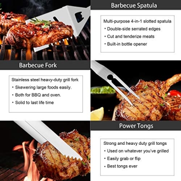 Heavy Duty BBQ Grill Tool Set - 30pcs Essentials