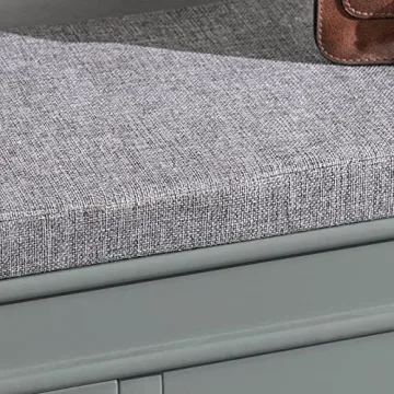 Haotian Shoe Storage Bench with Cushion & Flip Drawers