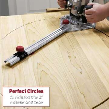 Milescraft 1219 Circle Guide Kit- Precision Router Circle Cutting Jig For Cutting/Routing Circles Fr...