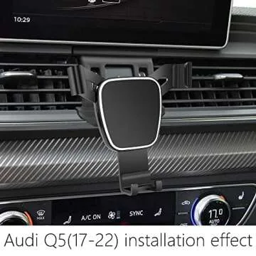 LUNQIN Car Phone Holder for 2017-2024 Audi Q5, 2018-2024 SQ5 Sportback Auto Accessories Navigation B...