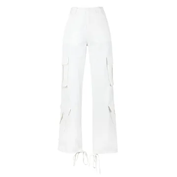 Comfortable High Waisted Cargo Jeans for Women