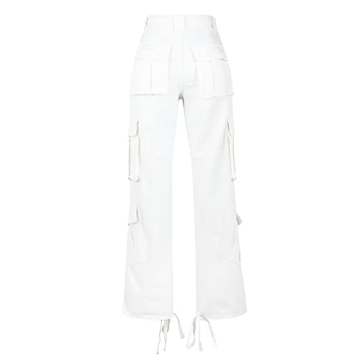 Comfortable High Waisted Cargo Jeans for Women