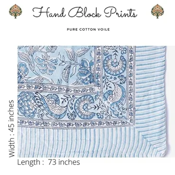 Stylish parihan Cotton Block Print Sarong for Beach Wear