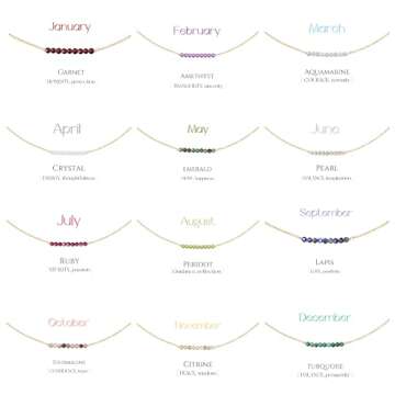 DeScount Dainty Beaded Turquoise Bar Necklace,December Birthstone Gift Necklace,18K Gold Plated Handmade Faceted Turquoise Stone Beads Bar Boho Necklaces for Women