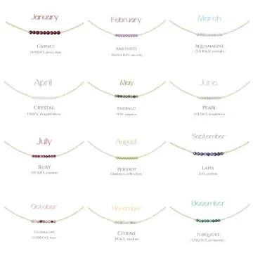 DeScount Dainty Beaded Turquoise Bar Necklace,December Birthstone Gift Necklace,18K Gold Plated Handmade Faceted Turquoise Stone Beads Bar Boho Necklaces for Women