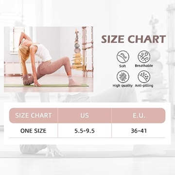 Stylish Pilates Socks with Grips for All Fitness Enthusiasts