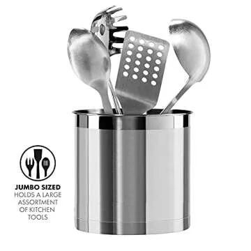 Oggi Jumbo Utensil Holder - Stainless Steel & Durable