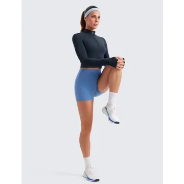 CRZ YOGA Women’s Cropped Workout Jacket - Soft & Stylish
