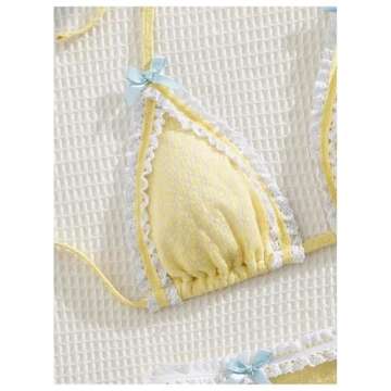 Milumia Women's Lace Trim Bikini Set - Stylish Swimwear