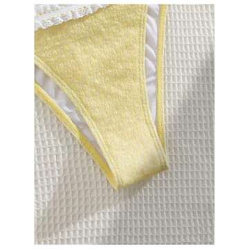 Milumia Women's Lace Trim Bikini Set - Stylish Swimwear