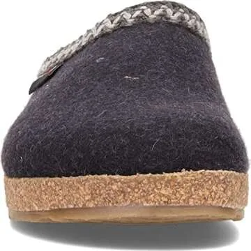 Haflinger GZ Zig Zag Clogs in Charcoal for All-Day Comfort