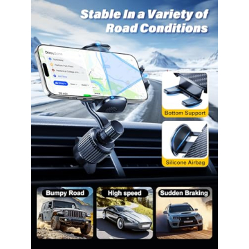 Rorhxia Car Vent Phone Mount, [Never Blocking Vent, Enjoy The Comfort of The A/C] Hands-Free Universal Extension Clip Air Phone Holder Car Fit for iPhone 16 Pro Max Samsung All Phones