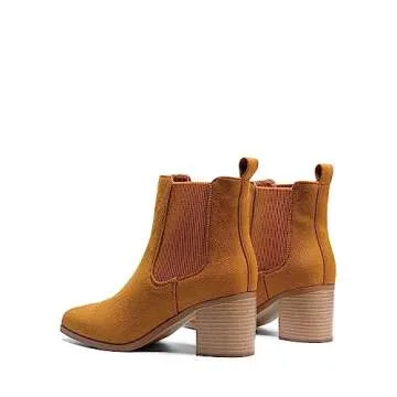DREAM PAIRS Retro Chelsea Ankle Boots for Women