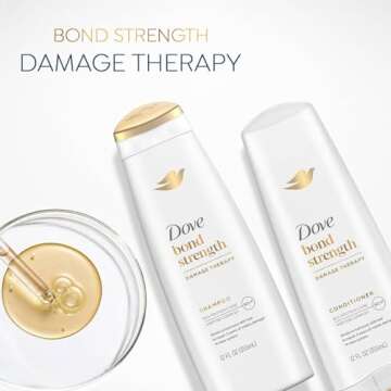 Dove Bond Strength Shampoo & Conditioner Set – Daily Strengthening Treatment for Dry, Damaged Hair, 12 Oz Ea