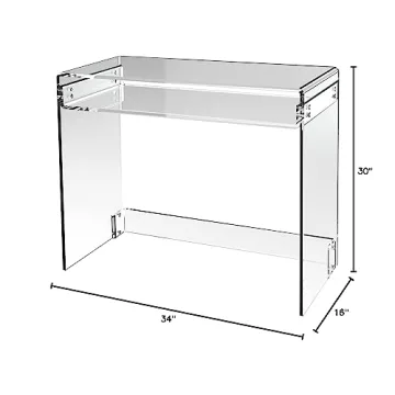 STAUBER Acrylic Desk - Elegant Waterfall Design