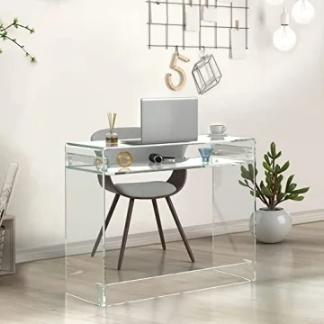 STAUBER Acrylic Desk - Elegant Waterfall Design