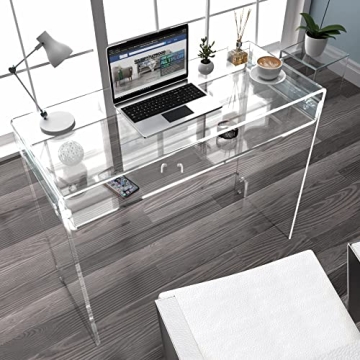 STAUBER Acrylic Desk - Elegant Waterfall Design