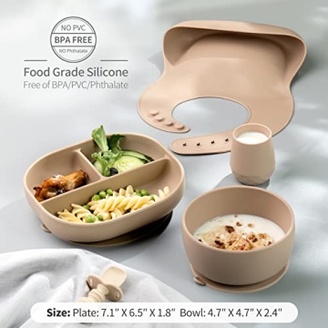 SAMiGO Silicone Feeding Set for Baby Led Weaning Essentials
