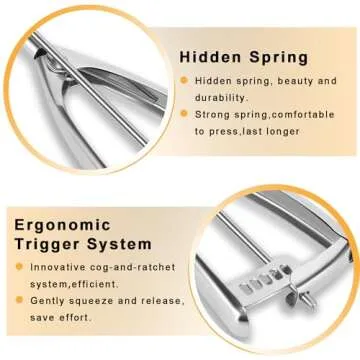 Fayomir Cookie Scoop Set - Small/1 Tbsp, Medium/2 Tbsp, Large/3 Tbsp - Cookie Dough Scoop, Cookie Scoops for Baking Set of 3,18/8 Stainless Steel Melon Baller Scoop Ice Cream Scoop Muffin Scoop