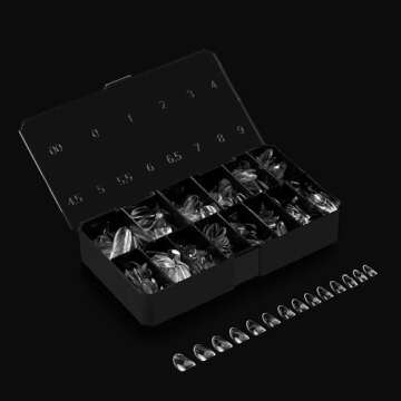 Apres Gel-X® Natural Round Tip Box | 500pc Gel-X Tips, 11 Sizes 00-9, Premium Quality (Natural Round Short, 500)