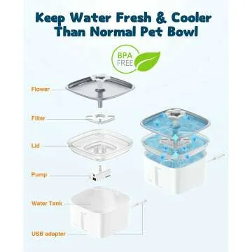 Veken 95oz Pet Fountain - Smart Water Dispenser