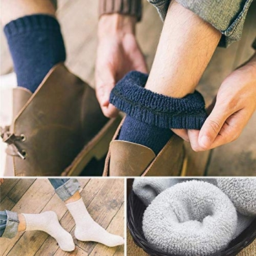 Mens Heavy Thick Wool Socks for Cold Weather Comfort