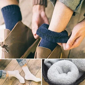 Mens Heavy Thick Wool Socks for Cold Weather Comfort