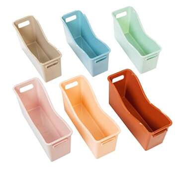 Really Good Stuff Easy Carry Book and Binder Holder - Set of 6-6 Boho Colors