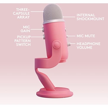 Blue Yeti USB Microphone for Gaming and Podcasting - Pink Dawn