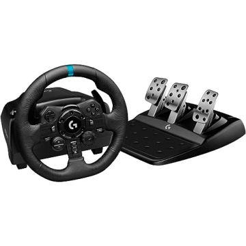 Logitech G923 Racing Wheel and Pedals for PS5, PS4 and PC - Black (Renewed)