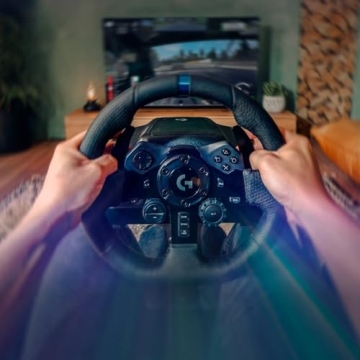 Logitech G923 Racing Wheel and Pedals for PS5, PS4 and PC - Black (Renewed)