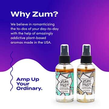 Zum Indigo Wild Mist Room & Body Spray - Aromatherapy Essential Oil Spray - Natural Body Mist & Room Spray - Lemongrass Scent - 4 fl oz