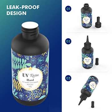 UV Resin - 100g Crystal Clear Hard Type Glue Ultraviolet Curing Epoxy Resin for DIY Jewelry Making, Craft Decoration, Transparent Solar Cure Sunlight Activated Resin for Resin Mold, Casting & Coating